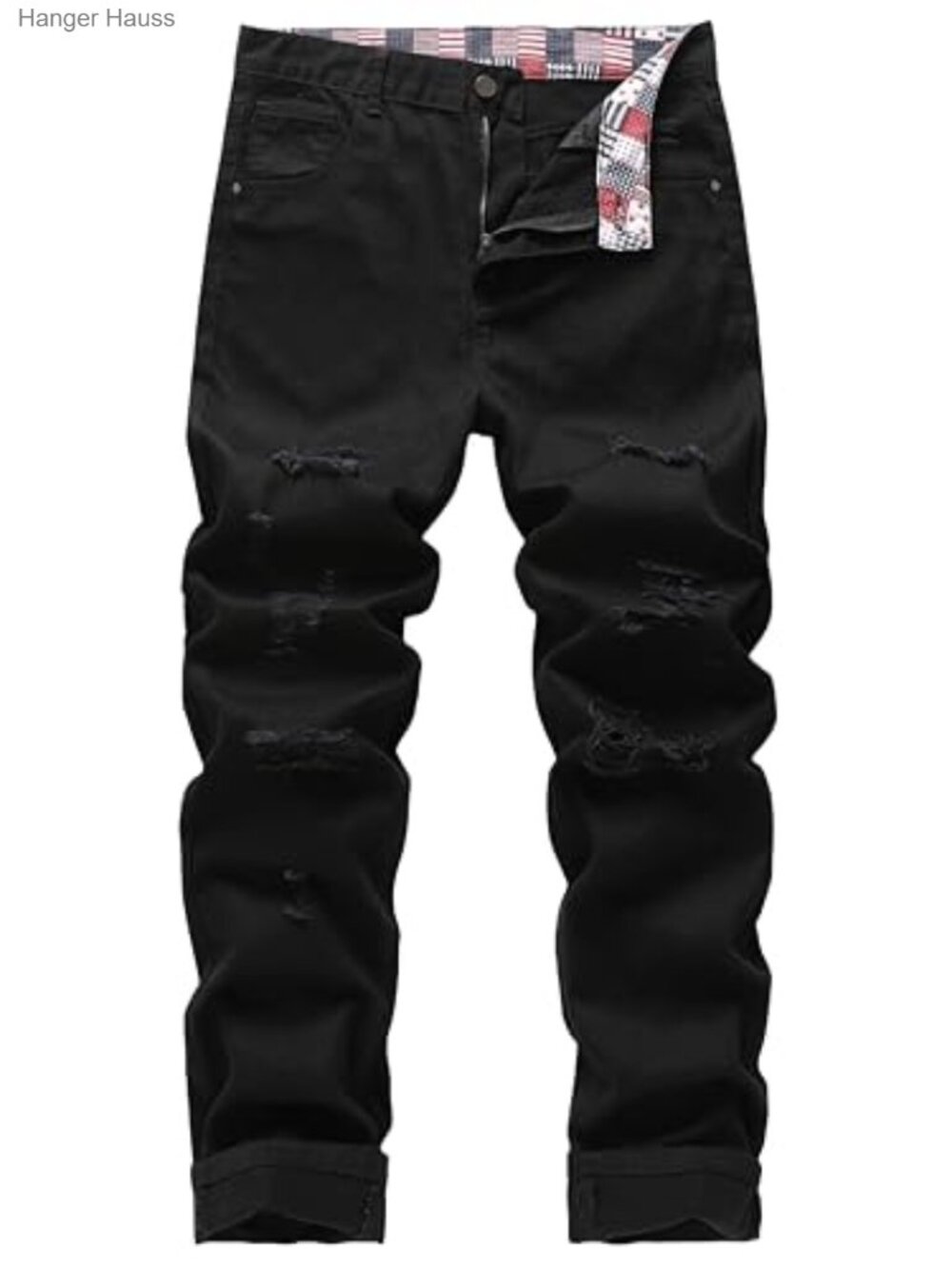 Men's Non-Stretch Regular Fit Straight-Leg Tapered Denim Pants Jeans